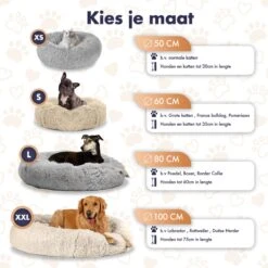 Pet Perfect Donut Hondenmand XXL - 100cm - Fluffy Hondenkussen - Hondenbed - Créme/Bruin 16 Pet Perfect Donut Hondenmand XXL - 100cm - Fluffy Hondenkussen - Hondenbed - Créme/Bruin -Huisdierbenodigdheden 1200x1200 2582