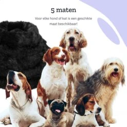 All 4 Pets Supply® Hondenmand Donut - Kattenmand - Maat S - Geschikt Voor Honden/katten Tot 40 Cm - Hondenkussen - Zwart -Huisdierbenodigdheden 1200x1200 2588