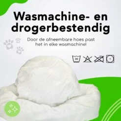 Doxie® Hondenmand – Kattenmand – ⌀ 100 Cm – Met Afneembare Hoesje – Lichtgrijs -Huisdierbenodigdheden 1200x1200 2629