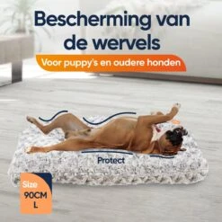 Happysnoots Hondenkussen 70 X 50cm - Hondenbed - Donut Dog Bed - Fluffy - Grijs - Wasbaar -Huisdierbenodigdheden 1200x1200 2753