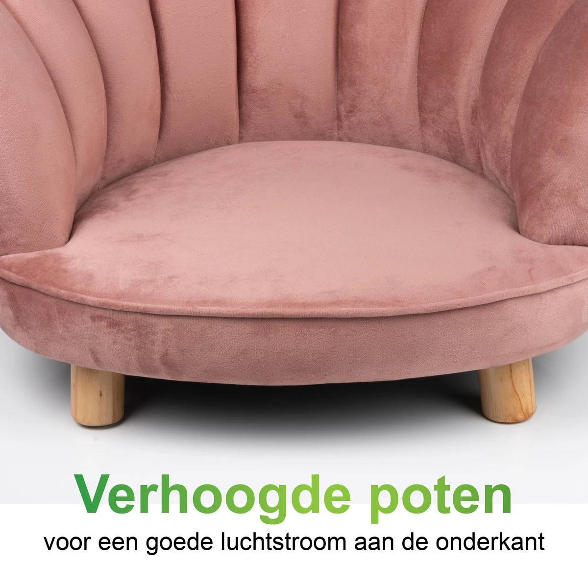 Maxxpro Katten- En Hondenstoel - Roze - Verhoogd Met Houten Poten - Fluweel Materiaal - 61.5 X 52 X 33 CM - Huisdieren Tot 80 KG 2 Maxxpro Katten- En Hondenstoel - Roze - Verhoogd Met Houten Poten - Fluweel Materiaal - 61.5 X 52 X 33 CM - Huisdieren Tot 80 KG - Afbeelding 2