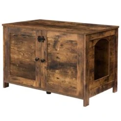 Houten Kattenhuis - Kattenkast Voor Binnen & Buiten - Kattenhok - Kattenhuisje Hout Met Deur En Gat - Hondenhok Voor Kleine Honden - 80 X 50 X 55 Cm -Huisdierbenodigdheden 1200x1200 2846