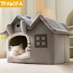 CAT Kattenmand Kattenhuis Maat M - Lekker Slapen Bed Hond Katten Huis Verwijderbare Kussen Ingesloten Pet Bed Voor Kat Kittens Puppy Pet Kat Accessoires -Huisdierbenodigdheden 1200x1200 2854
