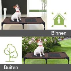 Hondenbed - Hondenstretcher - Honden Ligbed - L - Draagbaar - 92Lx76Bx18H Cm - Bruin -Huisdierbenodigdheden 1200x1200 2881