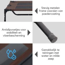 Hondenbed - Hondenstretcher - Honden Ligbed - L - Draagbaar - 92Lx76Bx18H Cm - Bruin -Huisdierbenodigdheden 1200x1200 2882