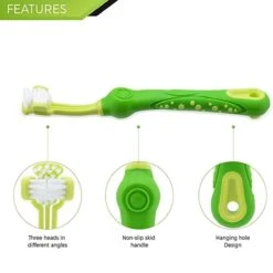 Merkloos Tandenborstel - Voor Huisdieren - Honden - 3 Zijdig - Multi-Hoek - Schoonmaken - Tanden - Slechte Adem - Tandsteen - Tandenborstel - Gezondheid - Blauw -Huisdierbenodigdheden 1200x1200 2908