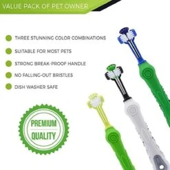 Merkloos Tandenborstel - Voor Huisdieren - Honden - 3 Zijdig - Multi-Hoek - Schoonmaken - Tanden - Slechte Adem - Tandsteen - Tandenborstel - Gezondheid - Blauw -Huisdierbenodigdheden 1200x1200 2909