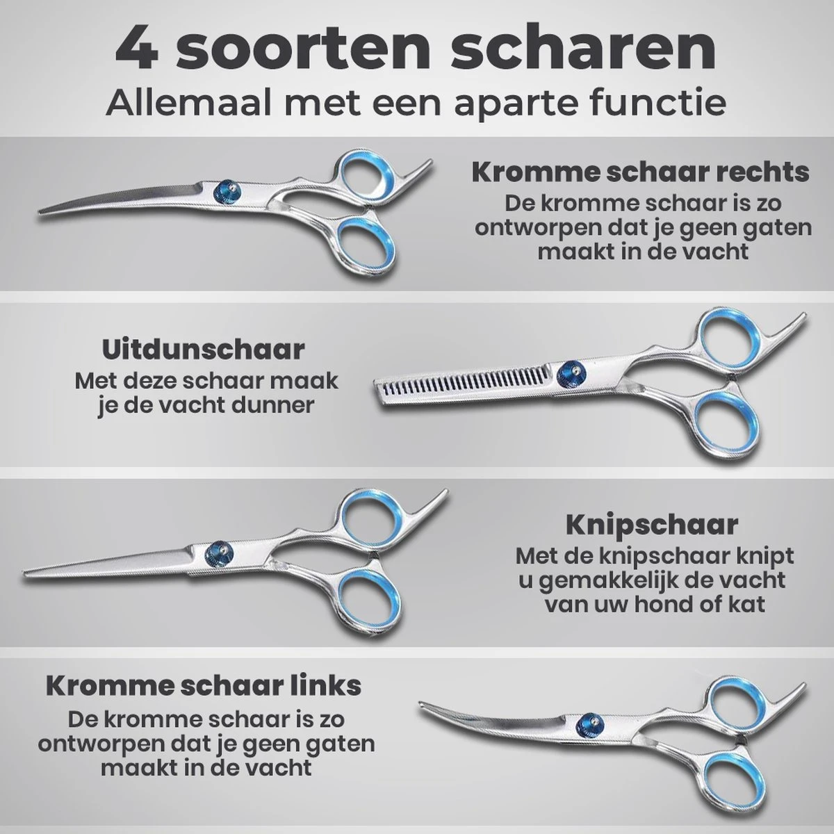 VoordeelShop 7-Delige Huisdier Knipset Met Etui - Trimmen Hond - Honden Schaar - Effileerschaar Hond - Huisdier Trimmer - Huisdier Knippen - Knipschaar Haar - Haar Schaar - Kapper - Kapperset - Scharenset 11 VoordeelShop 7-Delige Huisdier Knipset Met Etui - Trimmen Hond - Honden Schaar - Effileerschaar Hond - Huisdier Trimmer - Huisdier Knippen - Knipschaar Haar - Haar Schaar - Kapper - Kapperset - Scharenset - Afbeelding 11