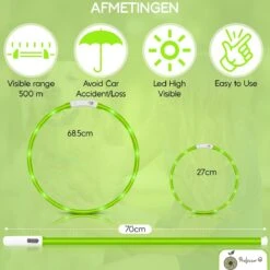 Groene LED Halsband Voor Honden Medium / Groen Verlichte Halsband / Lichtgevende Halsband Hond / Diverse Formaten Beschikaar! Oplaadbaar Via USB / USB Halsband LED -Huisdierbenodigdheden 1200x1200 2997