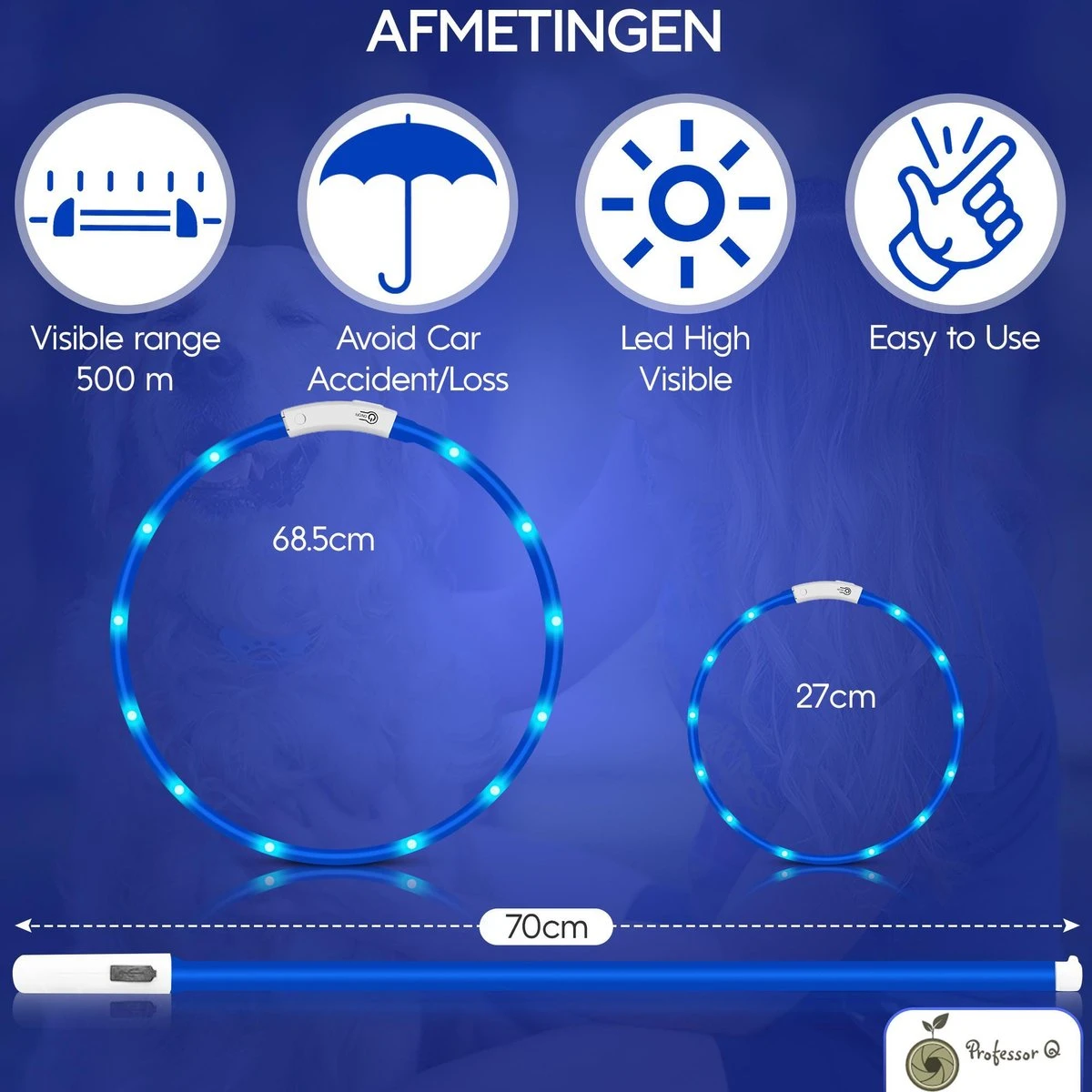 Blauwe LED Halsband Voor Hond Small / Blauw Verlichte Halsband Hond / Lichtgevende Halsband Hond / Diverse Formaten Beschikaar! Oplaadbaar Via USB / USB Halsband LED 4 Blauwe LED Halsband Voor Hond Small / Blauw Verlichte Halsband Hond / Lichtgevende Halsband Hond / Diverse Formaten Beschikaar! Oplaadbaar Via USB / USB Halsband LED - Afbeelding 4