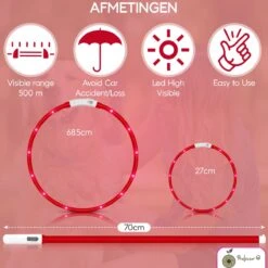Led Halsband Hond Usb Oplaadbaar 20-70 CM - Rood - Led Honden Halsband - Extra Small Tm Extra Large - Universeel - Honden Lampje - Honden Licht - Honden Veiligheid - Lichtgevende Halsband Hond -Huisdierbenodigdheden 1200x1200 3023