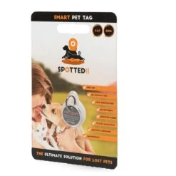 Spotted! Pro Smart Pet Tag – Hondenpenning En Kattenpenning – QR Code – NFC Chip – Small - Ø2.4cm - Zilver