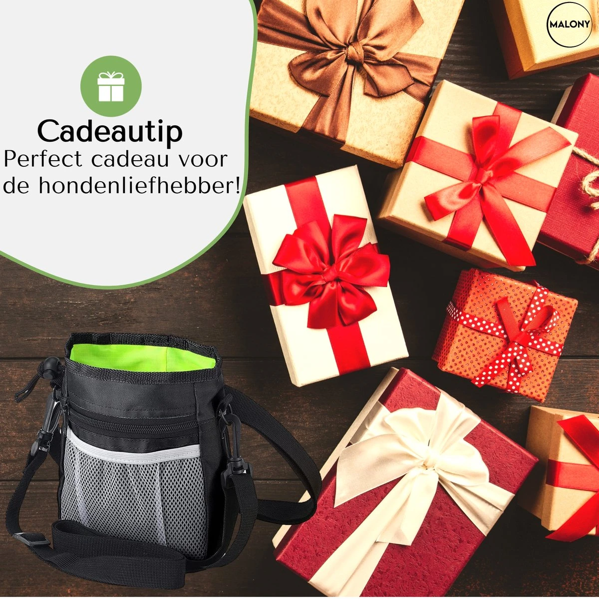 Malony Beloningstasje Voor Honden - Beloningszakje - Poepzakjes Dispenser - Verstelbare Riem - Nylon - Zwart 3 Malony Beloningstasje Voor Honden - Beloningszakje - Poepzakjes Dispenser - Verstelbare Riem - Nylon - Zwart - Afbeelding 3