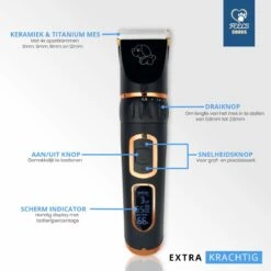 YE™ Professionele Dieren/honden Tondeuse Set Extra Krachtig - Honden Trimmer - Lang Of Kortharige Huisdieren Katten & Honden - Draadloos - Weinig Geluid -Huisdierbenodigdheden 1200x1200 312