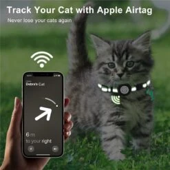 BJØRK™ Kattenhalsband Airtag - Reflecterend - Oranje - Verstelbaar - 20 Tot 30 Cm - Tracker- GPS - Geschikt Voor Apple AirTag - Kattenriem - Katten Accessoire - Halsband Kat Airtag -Huisdierbenodigdheden 1200x1200 3243