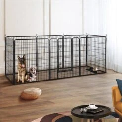 Merkloos Topmast Premium Puppyren - 80 Cm Hoog - 640 Cm Omtrek - Hondenren - Hondenhok - Antraciet -Huisdierbenodigdheden 1200x1200 33