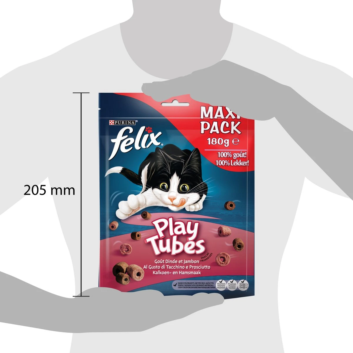 Felix PlayTubes - Kattensnacks Kalkoen & Ham - 5 X 180g 5 Felix PlayTubes - Kattensnacks Kalkoen & Ham - 5 X 180g - Afbeelding 5