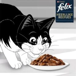 Felix Heerlijke Reepjes Farm Selectie Box - Katten Natvoer - 4 X 12 Zakjes Van 80g -Huisdierbenodigdheden 1200x1200 3378