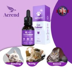 Aerend - Kalmerende Druppels Voor Katten - Anti-stress - Zanipro® 30ml - 100% Natuurlijk Uit Het Verenigd Koninkrijk - Met Ashwagandha & Valeriaan - No Stress Druppels Om Gedragsproblemen Te Verlichten - Voor Thuis En Onderweg -Huisdierbenodigdheden 1200x1200 3430