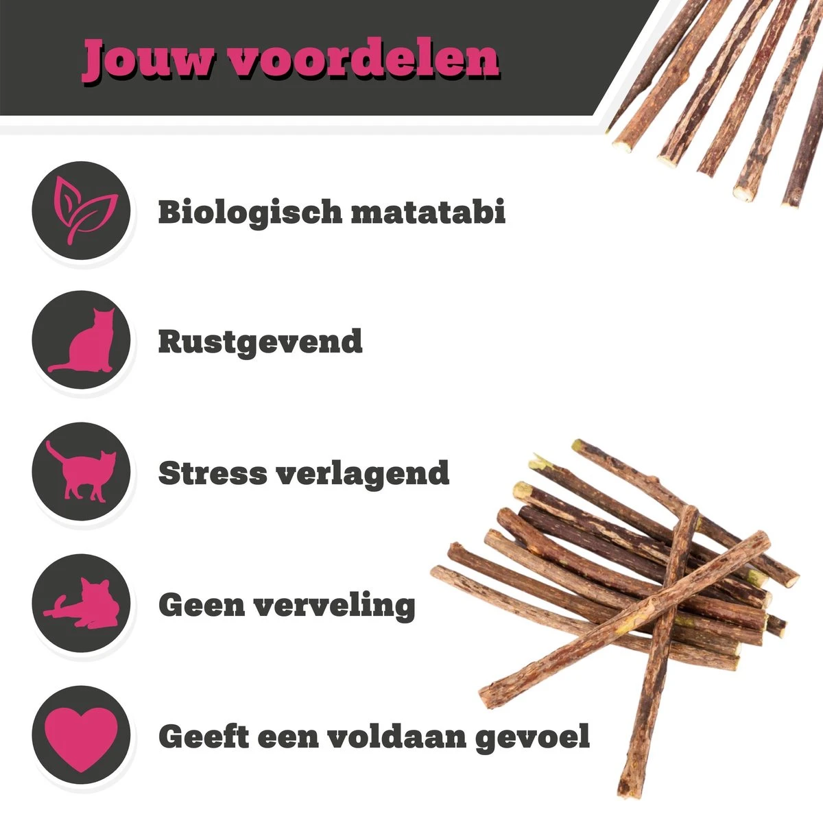 Make Me Purr Matatabi Sticks (5 Stuks) - Silver Vine Kattenkruid Stokjes - Catnip Effect Kauwstokjes - Kattensnack Kattensnoepjes - Kattenspeelgoed Kattenspeeltjes 2 Make Me Purr Matatabi Sticks (5 Stuks) - Silver Vine Kattenkruid Stokjes - Catnip Effect Kauwstokjes - Kattensnack Kattensnoepjes - Kattenspeelgoed Kattenspeeltjes - Afbeelding 2