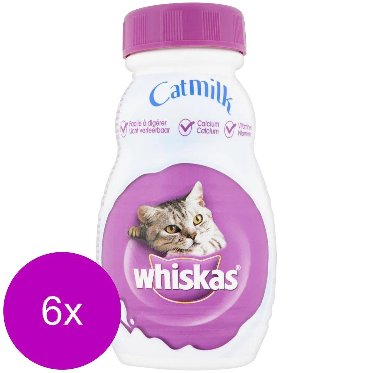 Whiskas Catmilk Melk - Kattensnack - 6 X 200 Ml 2 Whiskas Catmilk Melk - Kattensnack - 6 X 200 Ml - Afbeelding 2