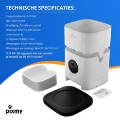 PIXMY - Automatische Voerbak Kat - 4L - Wi-Fi - Met App En Full HD Camera - Voerbak Kat -Huisdierbenodigdheden 1200x1200 3513