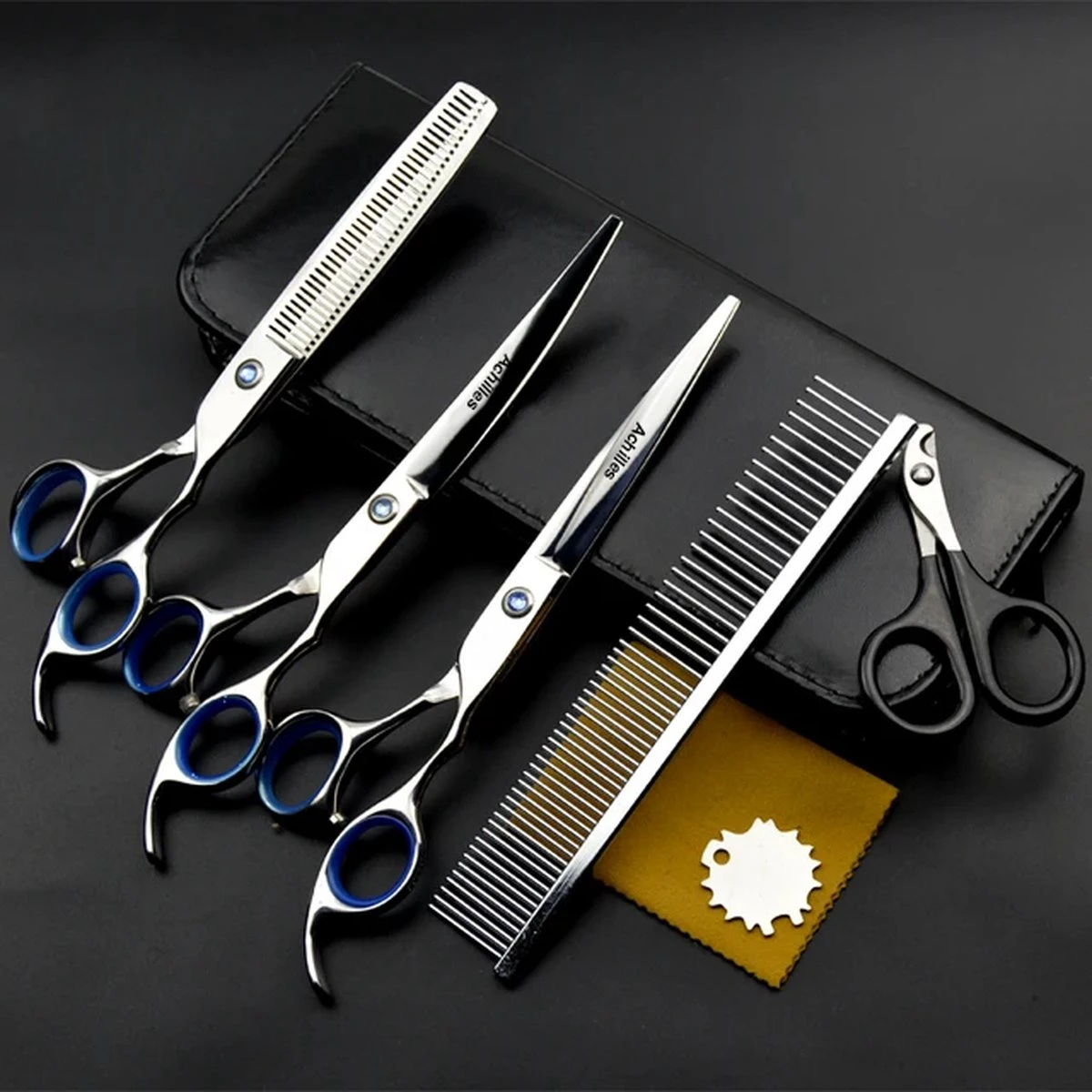 Hondenschaar - Scharenset Hond - 6-Delige Scharenset - Trimschaar Voor Honden - Huisdier Knipset 1 Hondenschaar - Scharenset Hond - 6-Delige Scharenset - Trimschaar Voor Honden - Huisdier Knipset