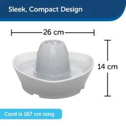 PetSafe® Streamside Ceramic Pet Fountain - Keramische Drinkfontein Voor Katten En Kleine Honden - Water Borrelt Zacht Over De Toren - Door Het Design Van Alle Kanten Bereikbaar - 1,8 Liter - PetSafe Streamside -Huisdierbenodigdheden 1200x1200 3538