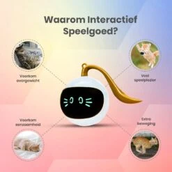 Otiume Slimme Katten Speeltje - Interactieve Zelf Rollende Bal Voor Katten - Kattenspeeltjes -Speelgoed Voor Dieren - USB Oplaadbaar -Huisdierbenodigdheden 1200x1200 3647