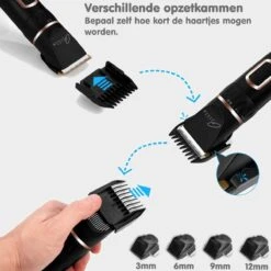 Tjilla Professionele Dieren/honden Tondeuse Set Extra Krachtig - Honden Trimmer - Lang Of Kortharige Huisdieren Katten & Honden - Draadloos - Weinig Geluid -Huisdierbenodigdheden 1200x1200 366