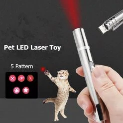 Laserpen - Oplaadbaar Met USB - Rode Laser - RVS Zilver - UV - Zaklamp - LED - Kat - Katten Speeltjes - Kattenspeelgoed - 7 Verschillende Standen -Huisdierbenodigdheden 1200x1200 3664