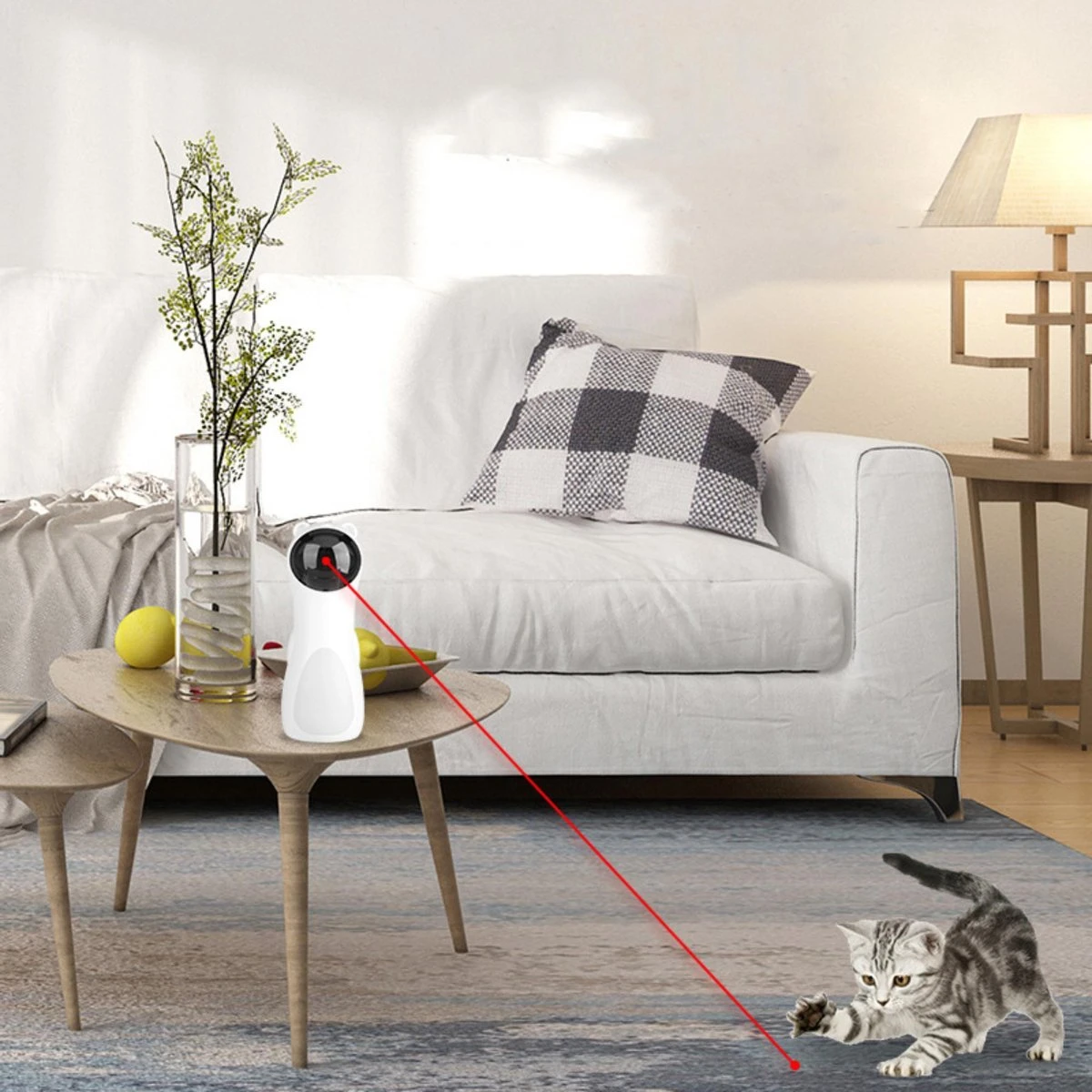 Merkloos Automatisch Kattenspeeltje Laser Intelligent Interactief Voor Katten – Laser Kat – 3 Verschillende Standen – Incl. Oplaadkabel – Geruisloze Motor 2 Merkloos Automatisch Kattenspeeltje Laser Intelligent Interactief Voor Katten – Laser Kat – 3 Verschillende Standen – Incl. Oplaadkabel – Geruisloze Motor - Afbeelding 2