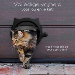 Cellavi XL Kattenluik Zwart Met Tunnel - Hondenluik - 4 Vergrendelingsstanden - 30,5 X 27,5 X 7,5 Cm -Huisdierbenodigdheden 1200x1200 3851