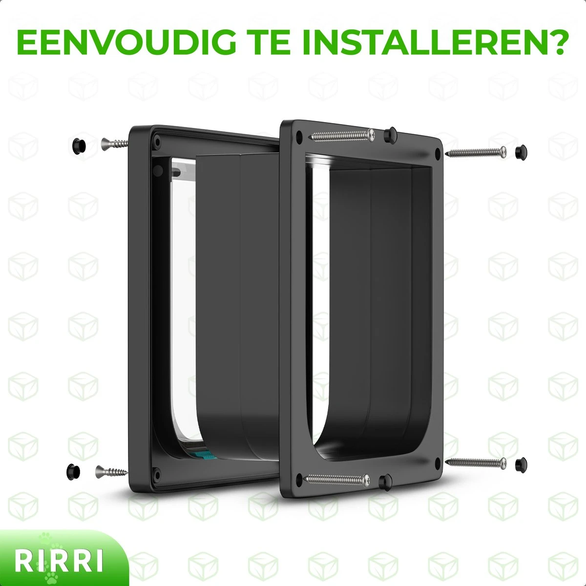 Rirri Kattenluik Met Tunnel - 4 Vergrendelingsstanden - Weersbestendig - Binnen En Buiten - Maat L - Zwart - 25,5 X 23.5 Cm 3 Rirri Kattenluik Met Tunnel - 4 Vergrendelingsstanden - Weersbestendig - Binnen En Buiten - Maat L - Zwart - 25,5 X 23.5 Cm - Afbeelding 3