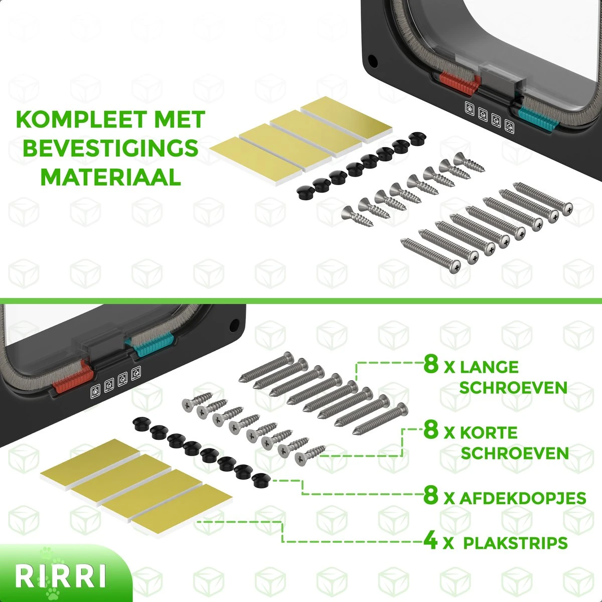 Rirri Kattenluik Met Tunnel - 4 Vergrendelingsstanden - Weersbestendig - Binnen En Buiten - Maat L - Zwart - 25,5 X 23.5 Cm 5 Rirri Kattenluik Met Tunnel - 4 Vergrendelingsstanden - Weersbestendig - Binnen En Buiten - Maat L - Zwart - 25,5 X 23.5 Cm - Afbeelding 5
