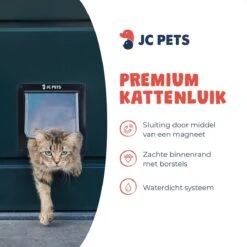 JC Pets Premium Kattenluik - Inclusief Tunnel - 4 Vergrendelingsstanden - Zwart - 20 X 19 X 5.5 Cm - Waterdicht -Huisdierbenodigdheden 1200x1200 3898
