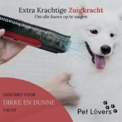 Pet Lovers - Hondentondeuse - Hondentondeuse - Automatische Inhalerende Haren - Dierentondeuse - Hondentrimmer - Hondentondeuse Dikke Vacht - Tondeuse Voor Honden - Hondentondeuse - Draadloos - 2 Opzetkammen - Honden En Katten Tondeuse -Huisdierbenodigdheden 1200x1200 390