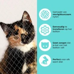 Kattennet Premium - 600 X 300 CM - Kattennet Voor Balkon - Transparant - Balkon Net - Makkelijk Te Monteren 15 Kattennet Premium - 600 X 300 CM - Kattennet Voor Balkon - Transparant - Balkon Net - Makkelijk Te Monteren -Huisdierbenodigdheden 1200x1200 3920