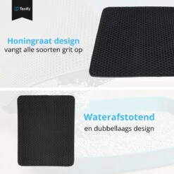 Tenify Kattenbakmat + Extra Kattenbak Schepje - 40 X 50 Cm - Waterdicht - Dubbele Laag - Honingraatstructuur - Uitloopmat - Mat -Huisdierbenodigdheden 1200x1200 3944