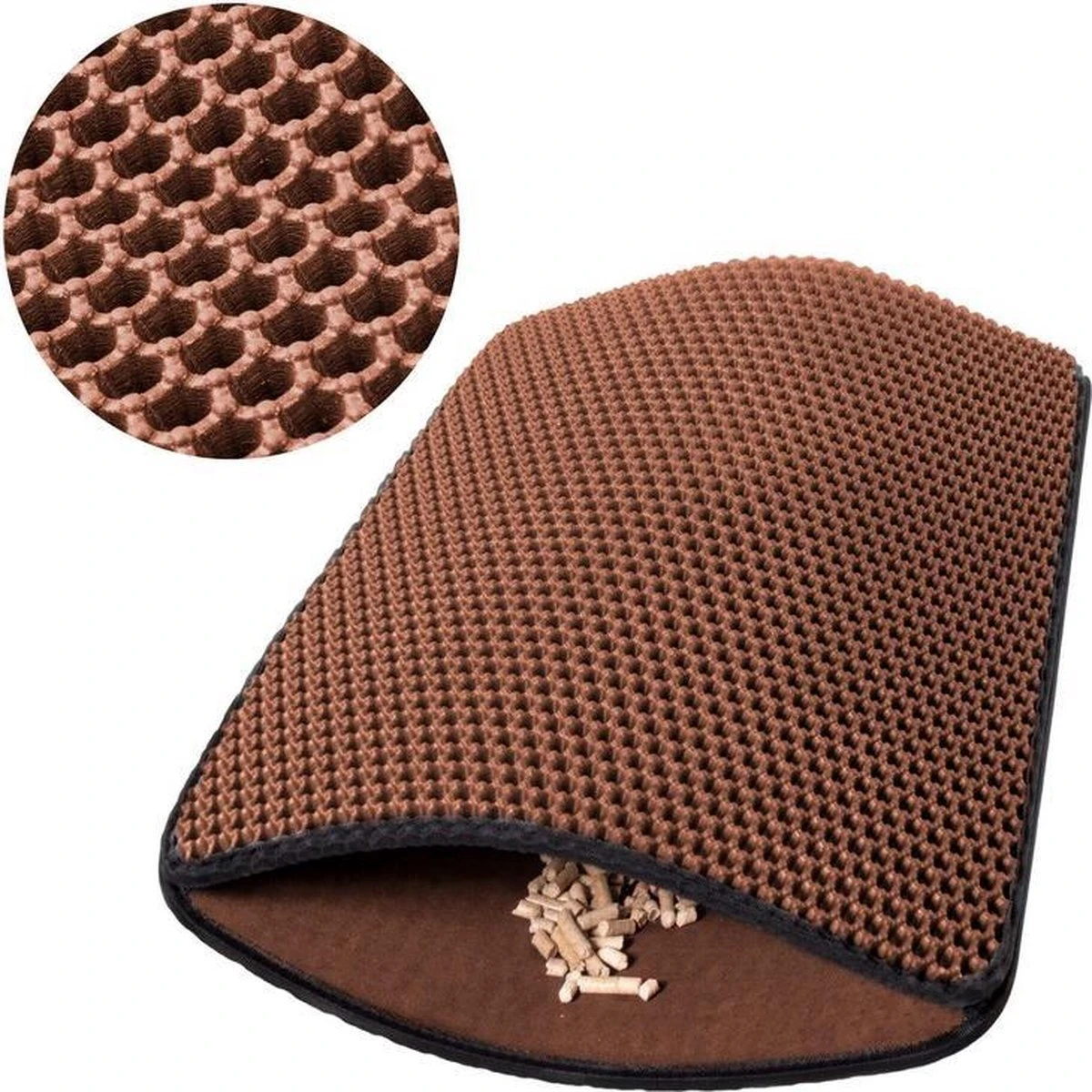 IGOODS - Kattenbakmat Met Filter - 45 X 60 - Waterdicht - Dubbele Laag - Bruin 1 IGOODS - Kattenbakmat Met Filter - 45 X 60 - Waterdicht - Dubbele Laag - Bruin