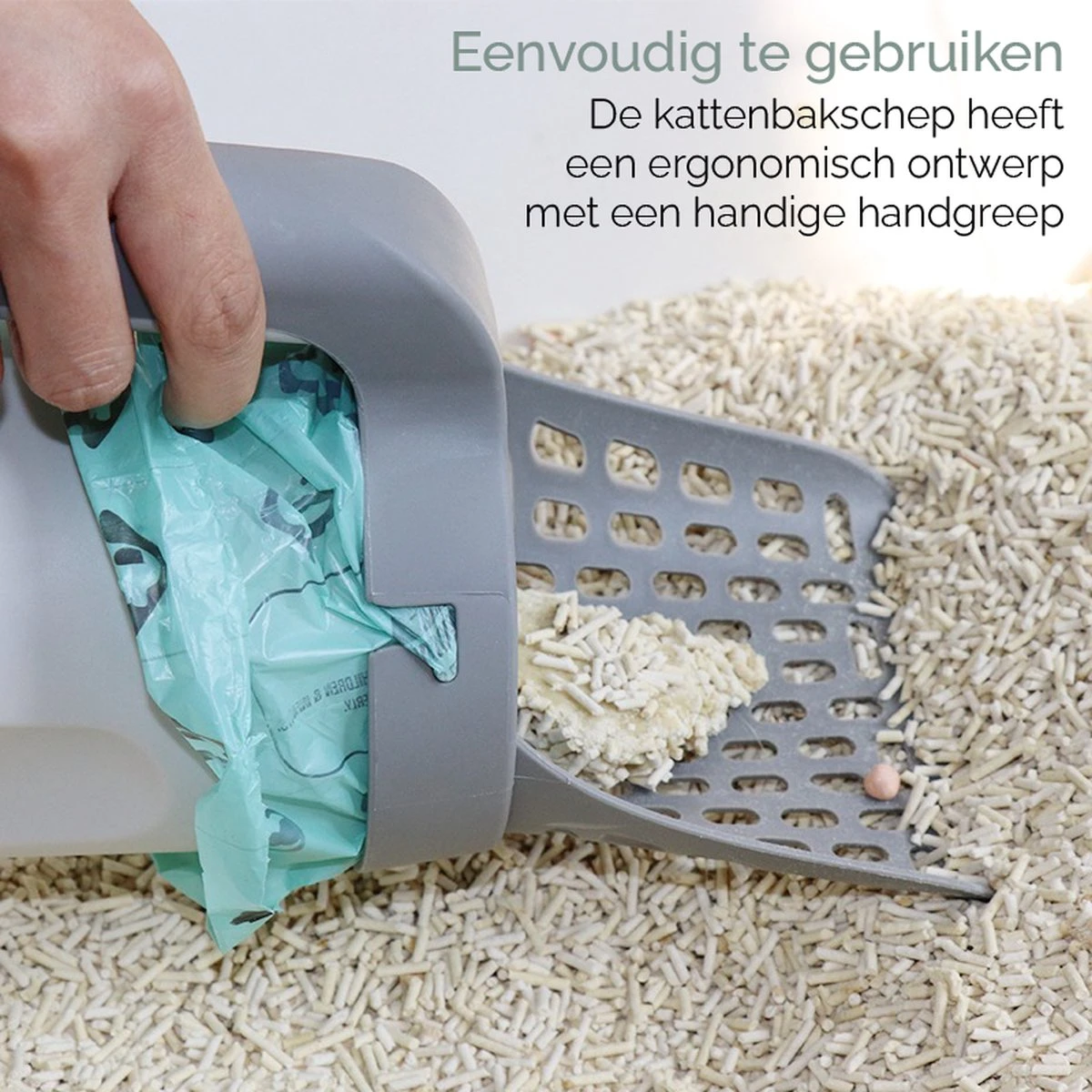 Fliksy Kattenbak Schep - Kattenbak Schepje Met Bakje - Kattenzakje - Katten - Haarverwijderaar - Kattenspeeltje 6 Fliksy Kattenbak Schep - Kattenbak Schepje Met Bakje - Kattenzakje - Katten - Haarverwijderaar - Kattenspeeltje - Afbeelding 6