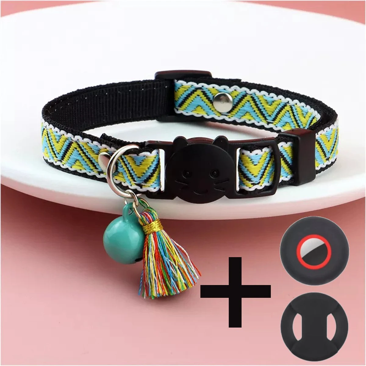 Airtag Katten Halsband - Apple Airtag - Airtag Halsband Kat - Apple Airtag Kattenband - Halsband Kat Airtag - Tribal Patroon - 20 Tot 34cm - Katten Accesoires - Kattenriem - Tracker- GPS - Katten Halsband Met Bel 1 Airtag Katten Halsband - Apple Airtag - Airtag Halsband Kat - Apple Airtag Kattenband - Halsband Kat Airtag - Tribal Patroon - 20 Tot 34cm - Katten Accesoires - Kattenriem - Tracker- GPS - Katten Halsband Met Bel