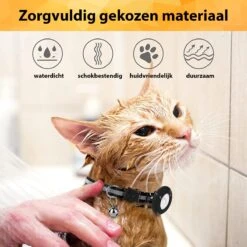 YONO Katten Halsband Geschikt Voor Apple Airtag - Kattenbandje Met Belletje En Reflecterend - GPS Kat - Zwart -Huisdierbenodigdheden 1200x1200 4080