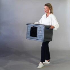 RHRQuality Kattenhuis Voor Binnen En Buiten Kattenhok Villa De Luxe Grijs -Huisdierbenodigdheden 1200x1200 4152