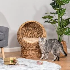 PawHut Kattenmand Rotan Kattennest Kattenbed Met Kussen Huisdierbed Bruin D30-104 20 PawHut Kattenmand Rotan Kattennest Kattenbed Met Kussen Huisdierbed Bruin D30-104 -Huisdierbenodigdheden 1200x1200 4187