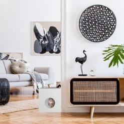 Relaxdays Kattenbak Ombouw - Met Zitkussen - Kattenhuis Wit - Kattenmeubel - Kattenkast -Huisdierbenodigdheden 1200x1200 4199