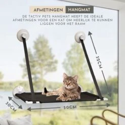 TACTIV PETS® Kattenhangmat | Hangmat Kat | Kattenhangmat Raam | Kattenmand -Huisdierbenodigdheden 1200x1200 4214