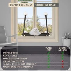 TACTIV PETS® Kattenhangmat | Hangmat Kat | Kattenhangmat Raam | Kattenmand -Huisdierbenodigdheden 1200x1200 4215