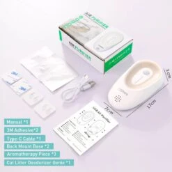 DVL Products Cornmi Kattengeurverwijderaar - Kattenbak Geurverdrijver - Met Ozon & Aromatherapie - Oplaadbaar En Infraroodsensor - Nachtlicht Optie - Duurzaam - Ledverlichting - Honden & Katten Geurverdrijver -Huisdierbenodigdheden 1200x1200 4271