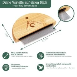 Pfotenolymp® Zachte Borstel & Vlooienkam Voor Katten Set - Kattenborstel I Kattenkam - Luizenkam I Netenkam Voor Katten - Tegen Luizen & Vlooien - Kattenhaarborstel -Huisdierbenodigdheden 1200x1200 4297